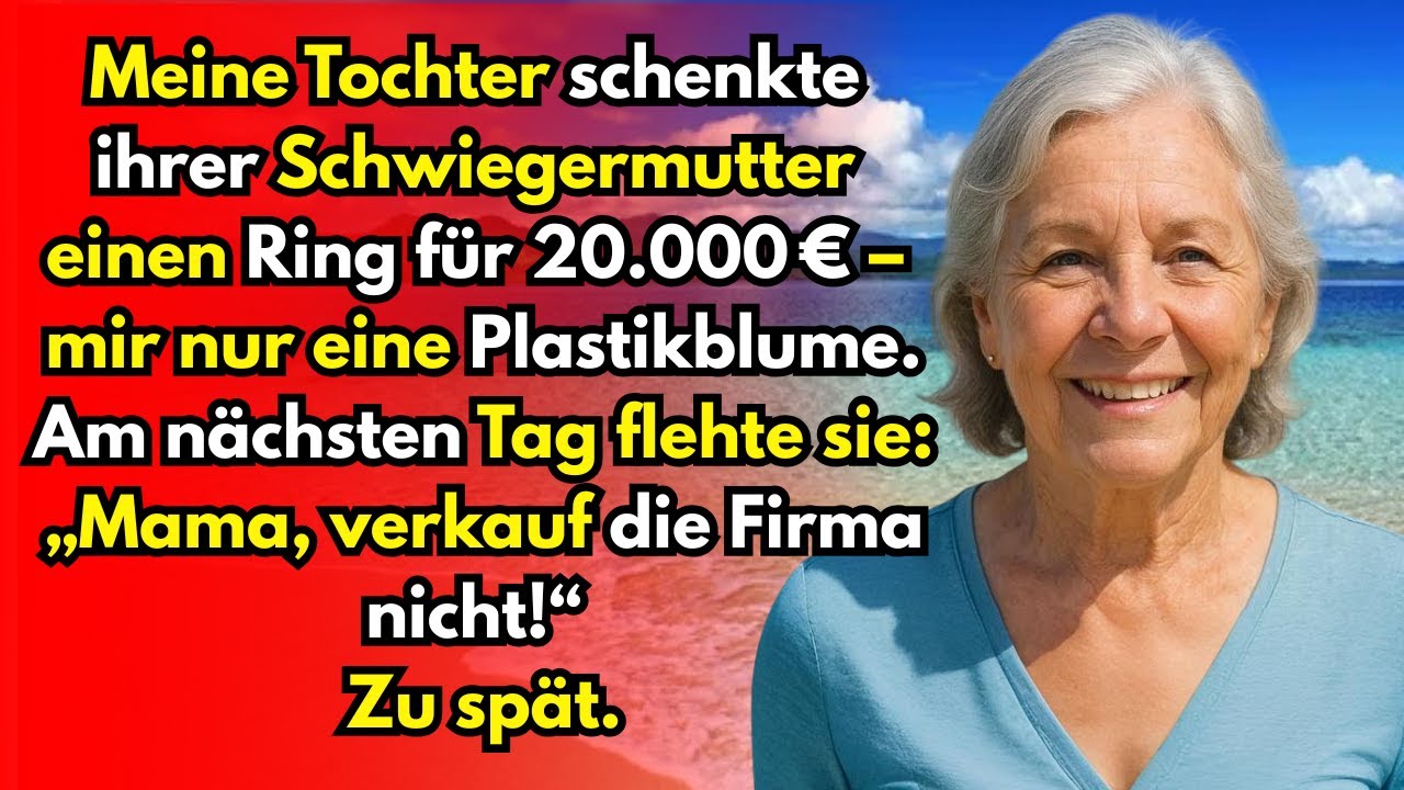 Am Muttertag schenkte meine Tochter ihrer Schwiegermutter Ring (20.000 €) & Kreuzfahrt – mir Plastik