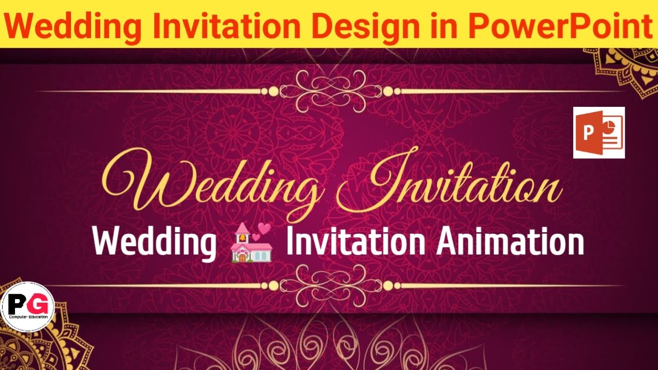 Wedding Invitation Design in PowerPoint || Wedding Invitation Animation in PowerPoint | Wedding