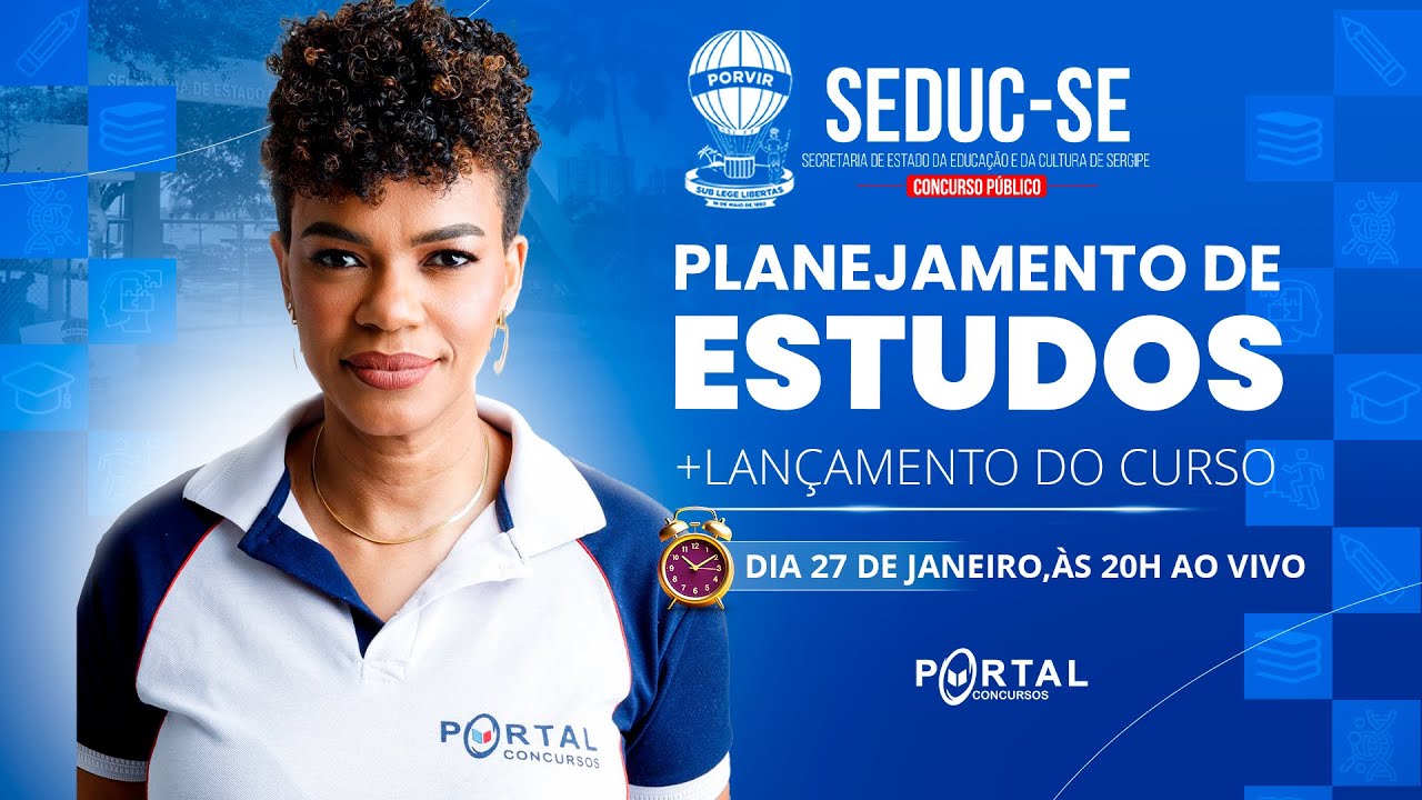 CONCURSO SEDUC/SE: PLANEJAMENTO DE ESTUDOS + LANÇAMENTO DO CURSO @CursosdoPortal