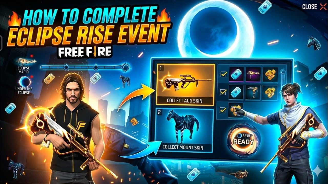 How to Complete Eclipse Rise Event in Free Fire | Full Guide & Rewards