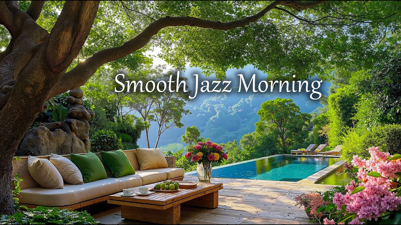 Fresh Green Garden Retreat 🌿 Relaxing Jazz & Nature Sounds for Productive Work & Clear Mind