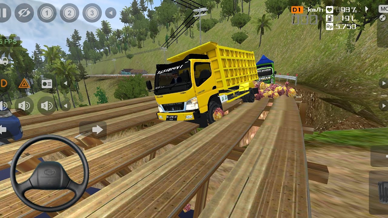 GAME TRUCK RAGASA MUAT SAWIT TUMPAH,TERJEBAK DI JEMBATAN KAYU EXTREM / BUS SIMULATOR INDONESIA
