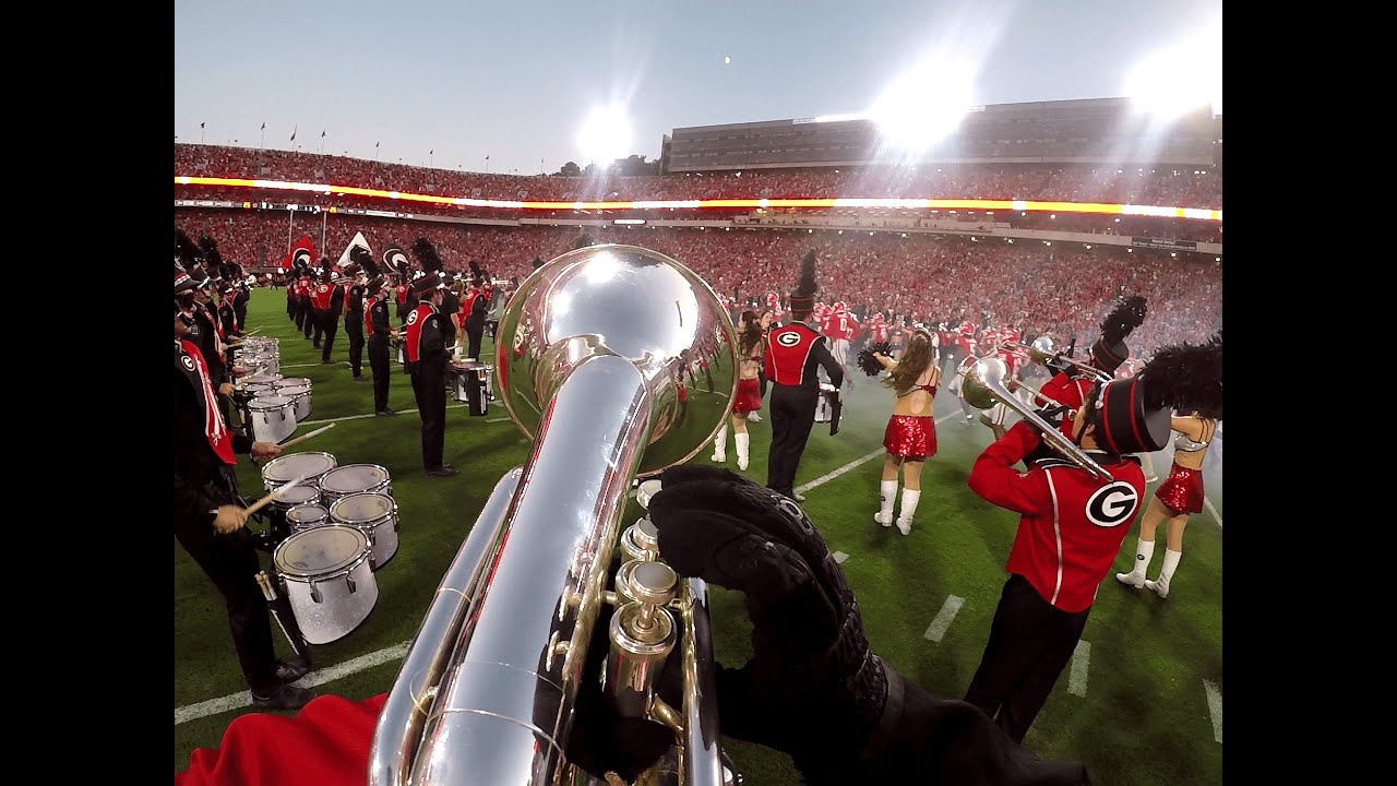 2023 UGA Redcoat Marching Band - Baritone Cam (UAB Pregame)