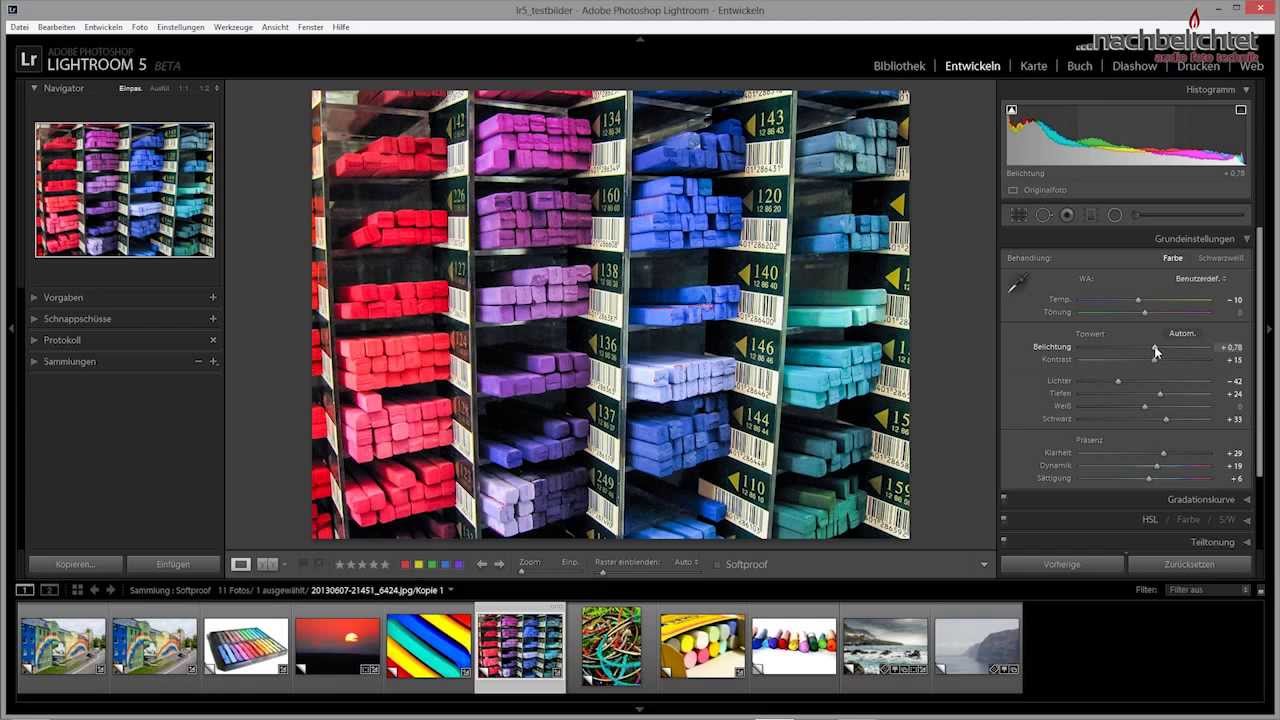 Lightroom 5 Praxisvideo 2: Der Softproof für bessere Ausdrucke und Abzüge erklärt