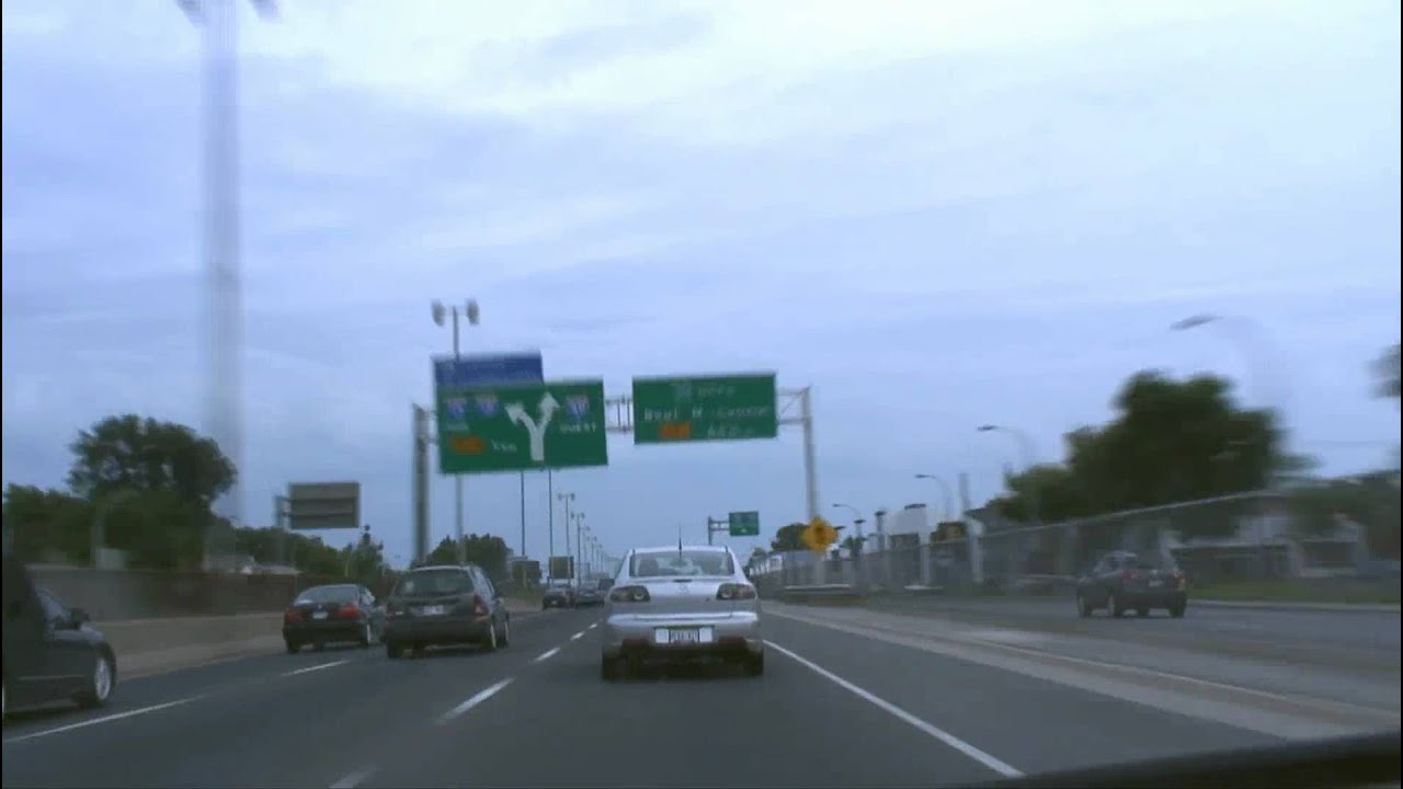 HD Time Lapse Driving Thru Montreal Hwy 40 25