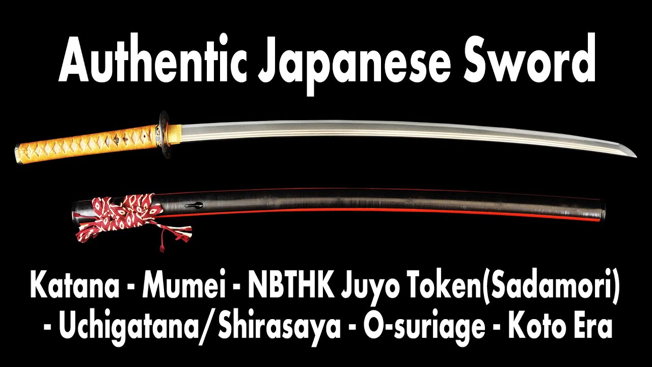 Katana - Mumei - NBTHK Juyo Token Certificate(Sadamori) - Uchigatana/Shirasaya - O-suriage - Koto