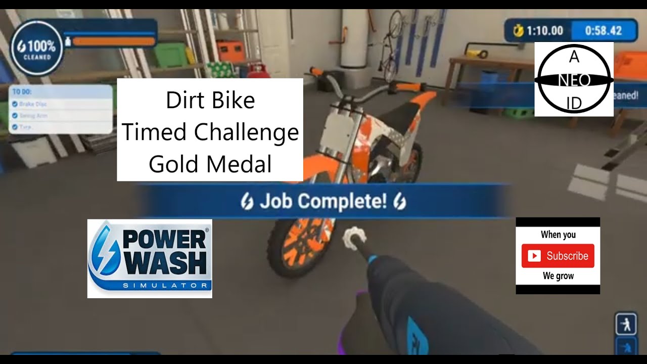 PowerWash Simulator Dirt Bike Time Challenge Gold Medal Strategy