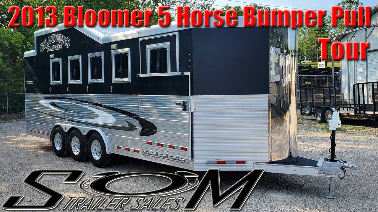 2013 Bloomer 5 Horse Bumper Pull Trailer Tour | Reverse Load, Serviced, Inspected & Ready to Use!