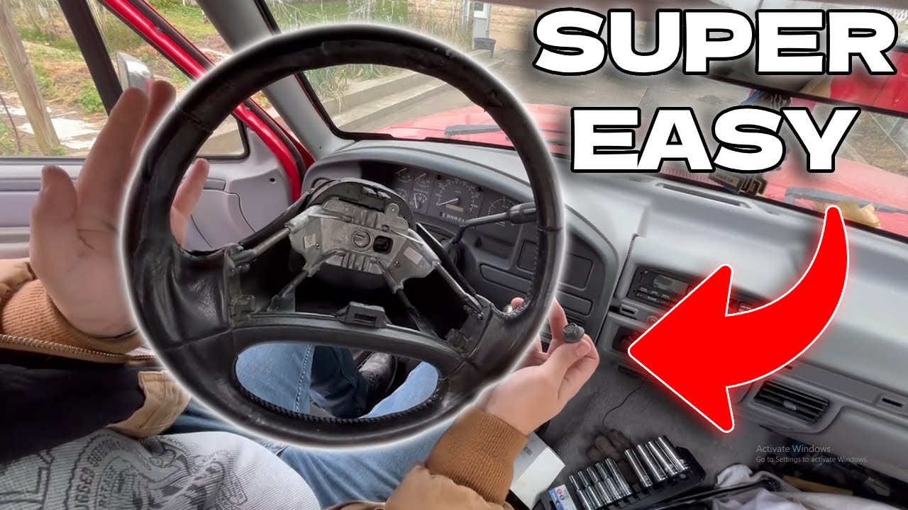 How to Remove Steering Wheel on OBS Ford – No Puller / Non-Airbag