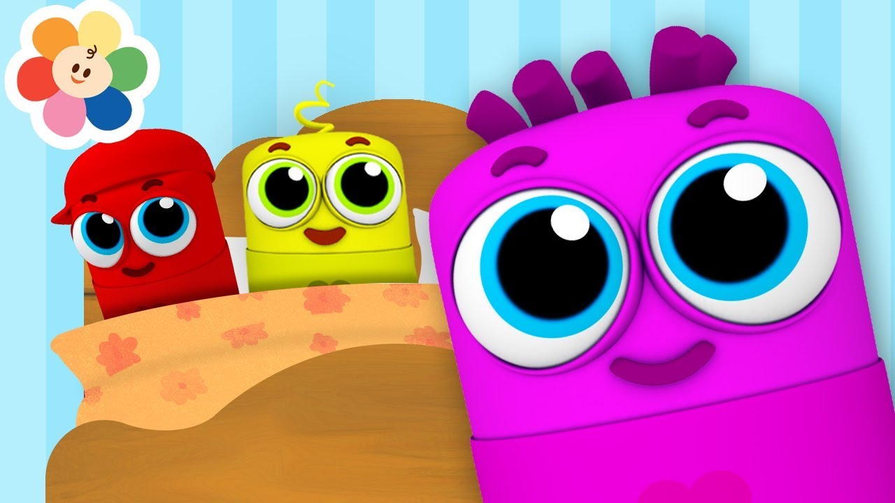 Ten in The Bed Song | Popular Nursery Rhymes Songs for Children With Color Crew Babies | BabyFirst