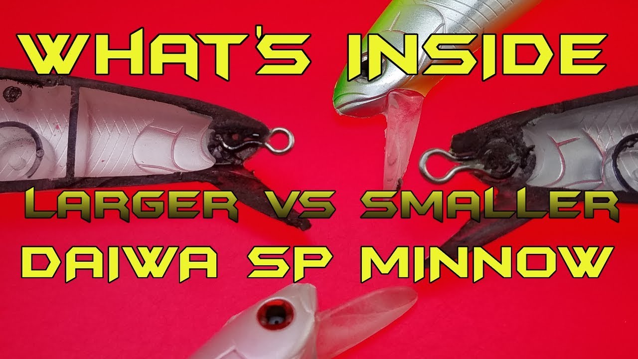 WHAT'S INSIDE:  LURE AUTOPSY and COMPARISON:  New Larger Daiwa Salt Pro MInnow 17 vs the smaller 15