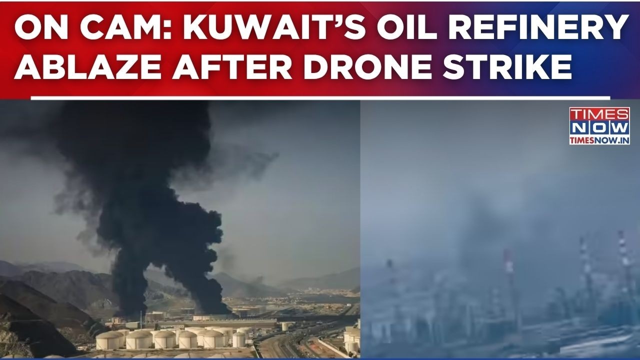 Drone Strike Hits Key Kuwait Oil Refinery Amid Rising Iran Tensions, Flames Reported | WATCH