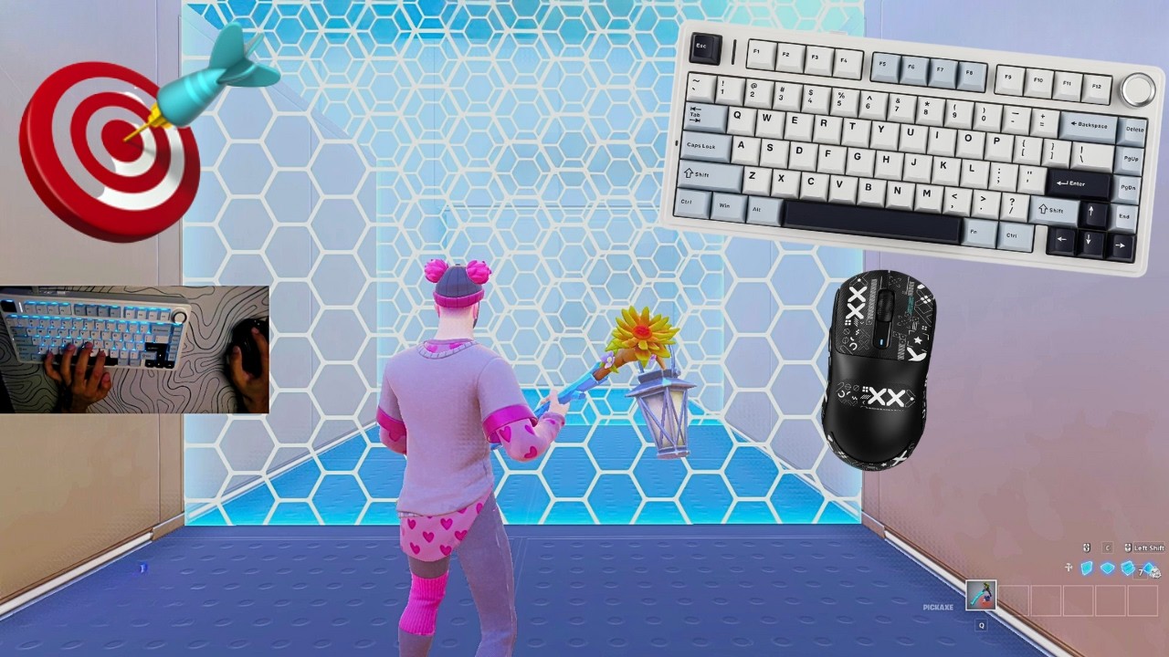 *PINKIE SKIN* Fortnite 2v2 Piece Control😍 AULA F75 ASMR💤