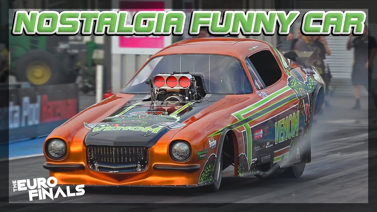 NOSTALGIA FUNNY CAR AT THE EURO FINALS 2023 - SANTA POD RACEWAY