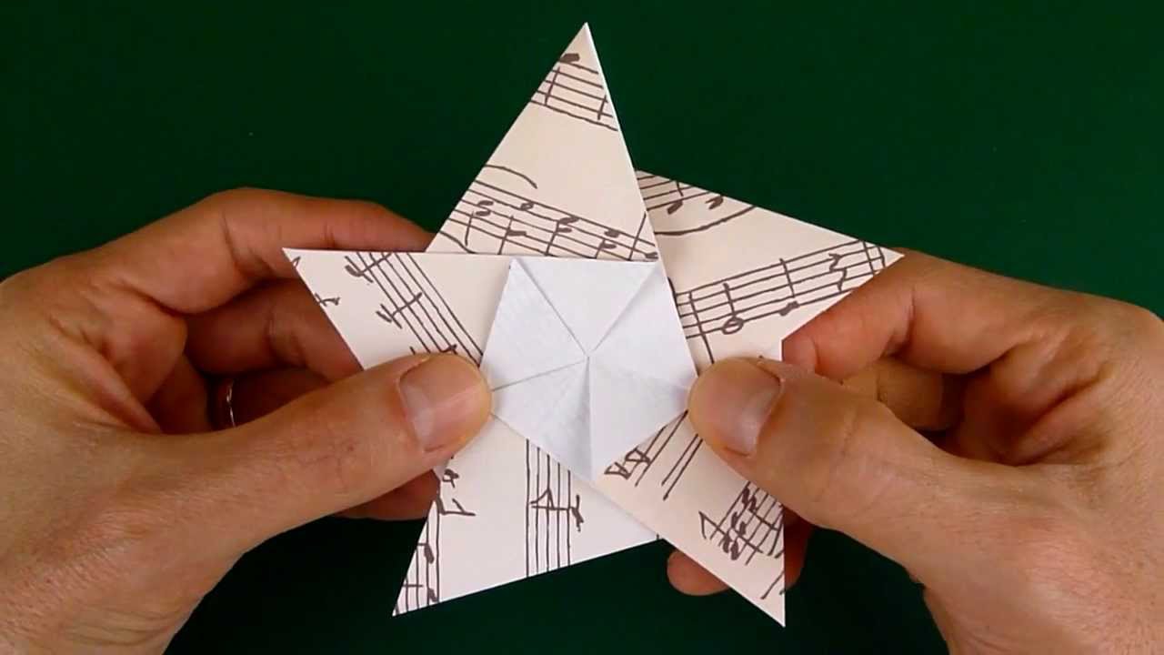 Folding a 5 Pointed Origami Star