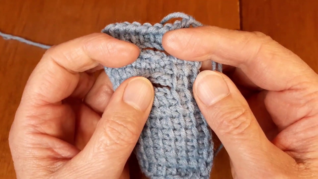 Crochet tunisien  La boutonnière horizontale
