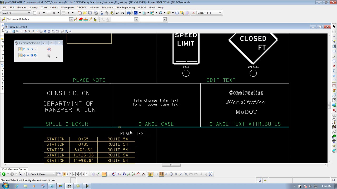 MicrostationV8I SS4 12.6 Match Text Attributes