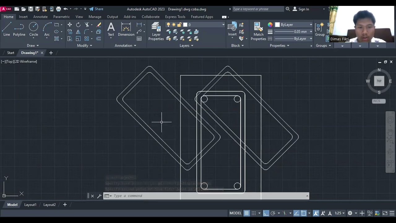 Tutorial Autocad membuat pondasi part 1
