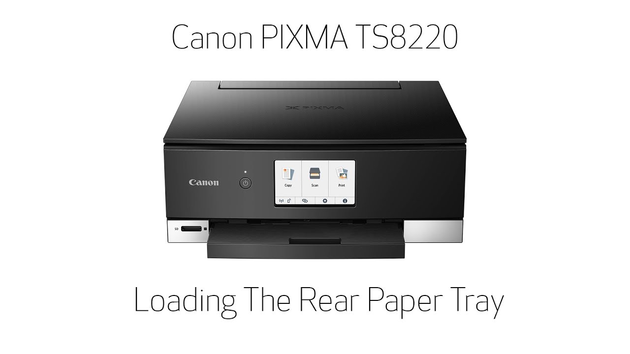 Canon PIXMA TS8220 -- Loading The Rear Paper Tray