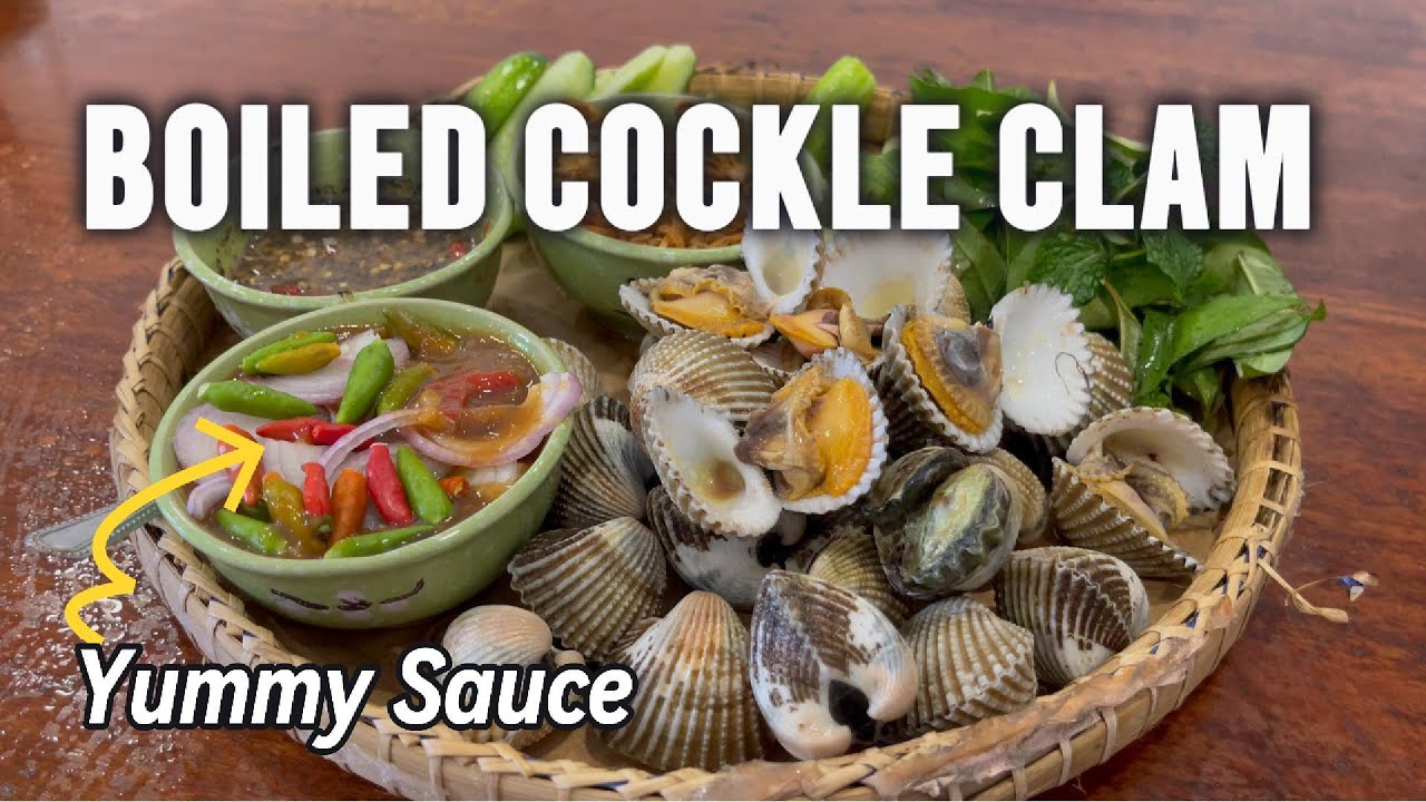 Boiled cockled clam, 2 Yummy Sauce.