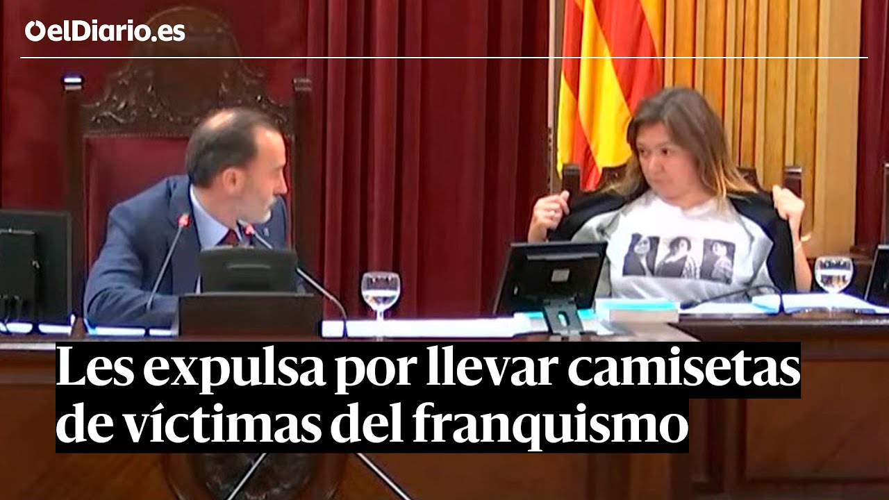 Gabriel Le Senne EXPULSA a dos diputadas por llevar camisetas de víctimas del FRANQUISMO