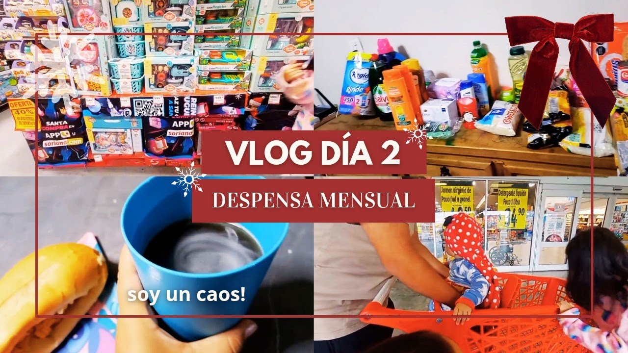 Vamos al súper con mis 3 hijos UN CAOS! Despensa mensual en temporada 🎄 