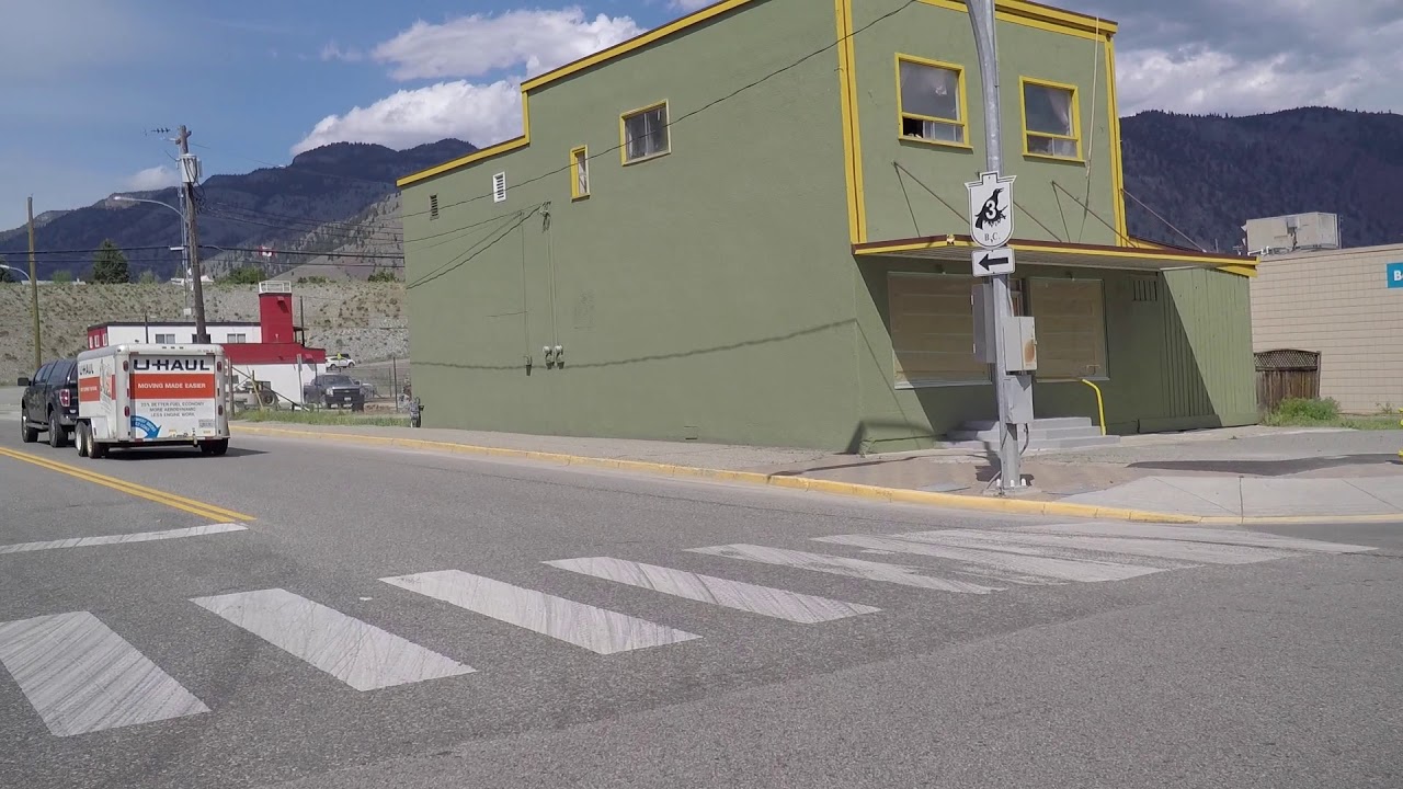 Keremeos Village in British Columbia Canada. Driving Through. Famous for Fruit.