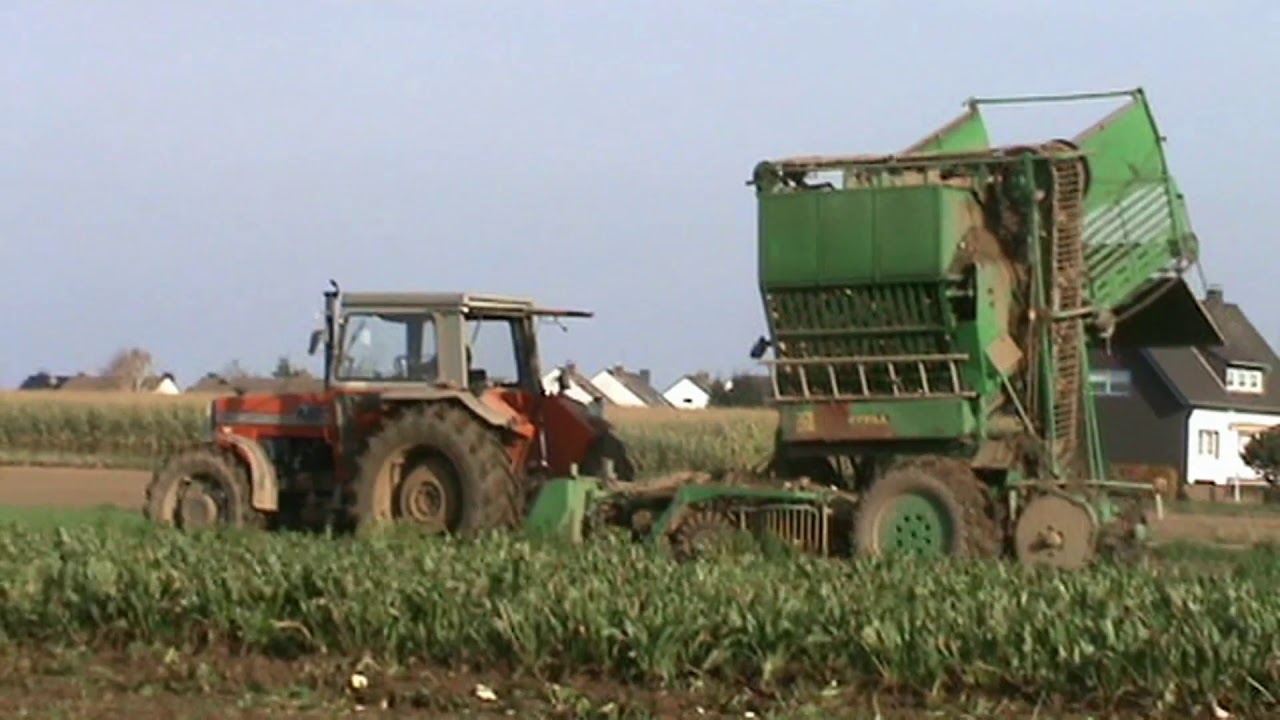 MASSEY FERGUSON 595 AND STOLL TANKER HARVESTER