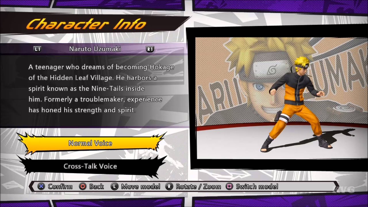 J-Stars Victory Vs+ - All Characters | Info List (PS4 HD) [1080p]