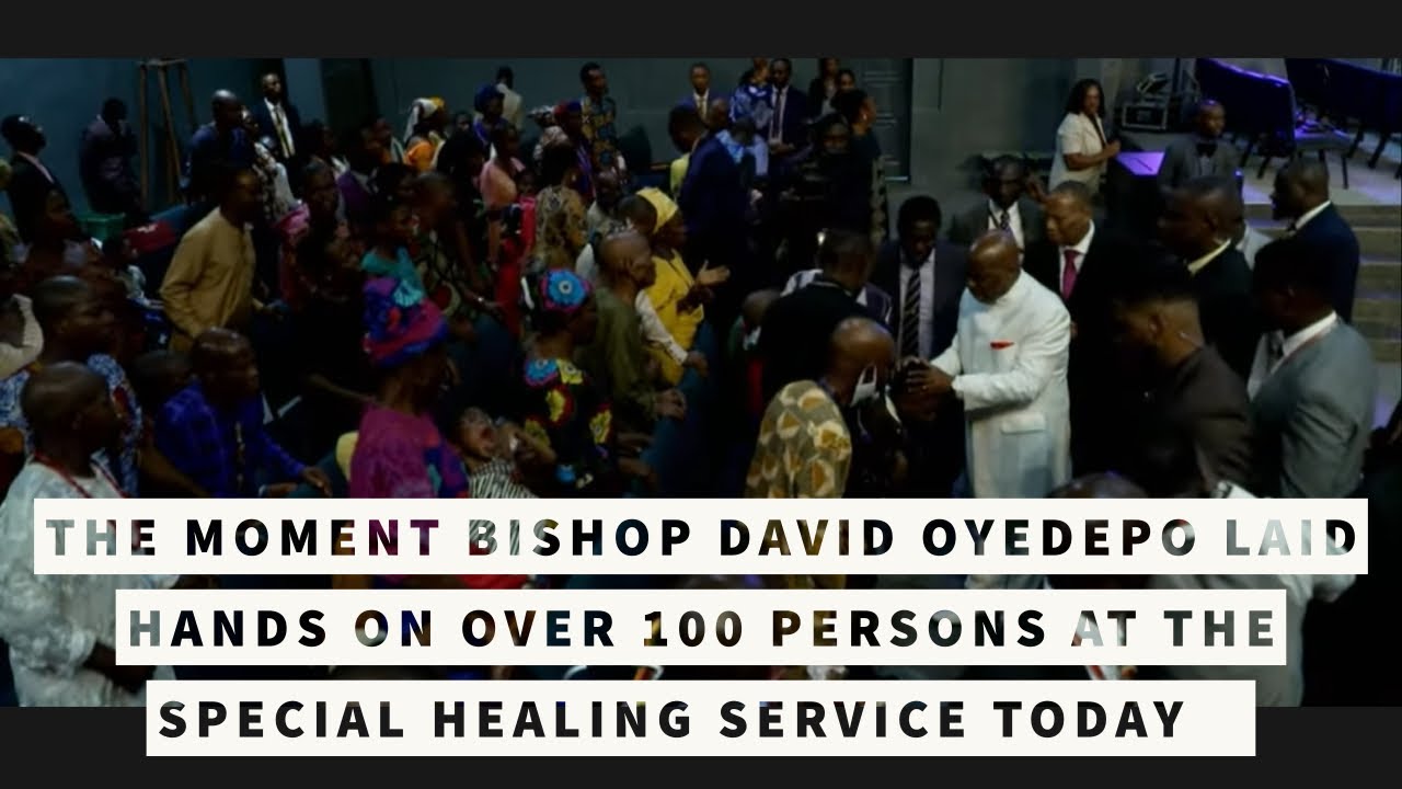 🔥BISHOP DAVID OYEDEPO LAYS HAND ON OVER 100 PERSONS AT THE SPECIAL HEALING SERVICE IN CURCH TODAY😲