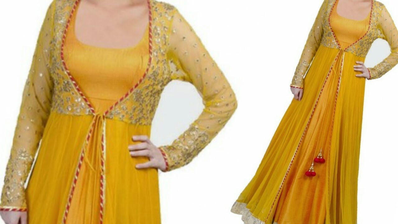 Very beautiful net over jacket cutting and stitching