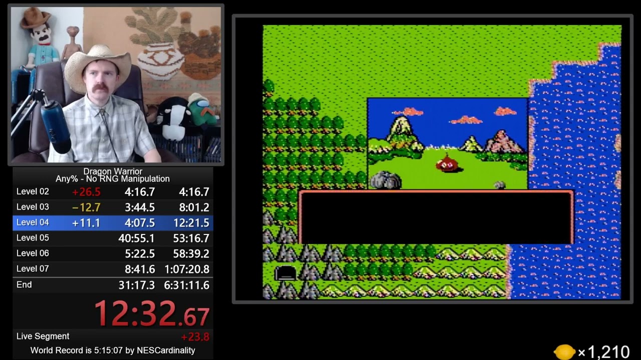 Dragon Warrior (NES) speedrun in 5:57:13 by Arcus