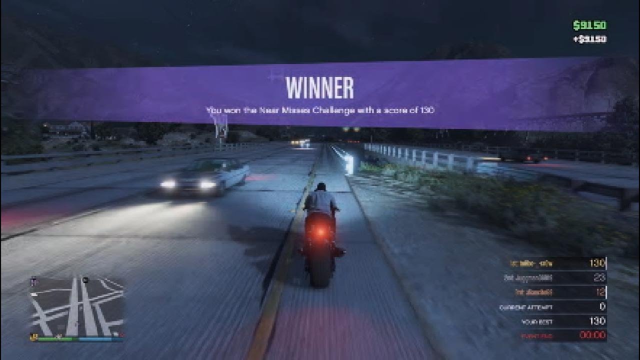 Near Miss Challenge GTA turbo crow
