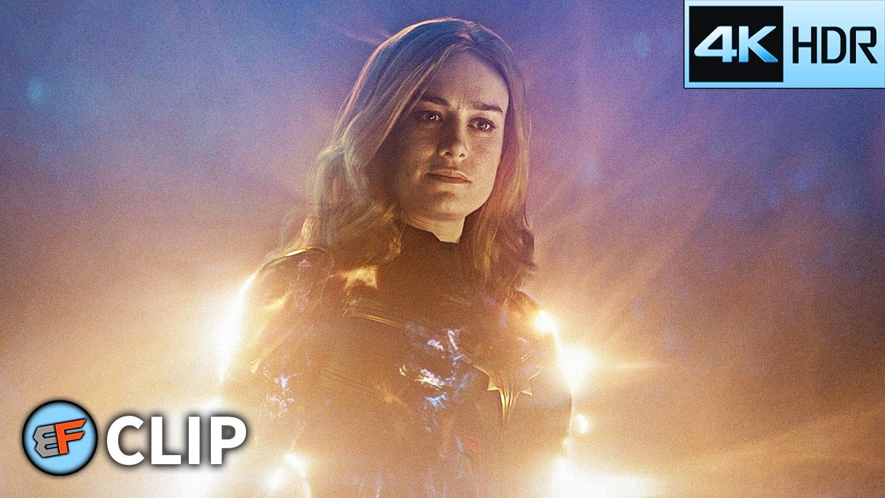 Carol Danvers Saves Tony Stark & Nebula Scene | Avengers Endgame (2019) IMAX 4K HDR Movie Clip