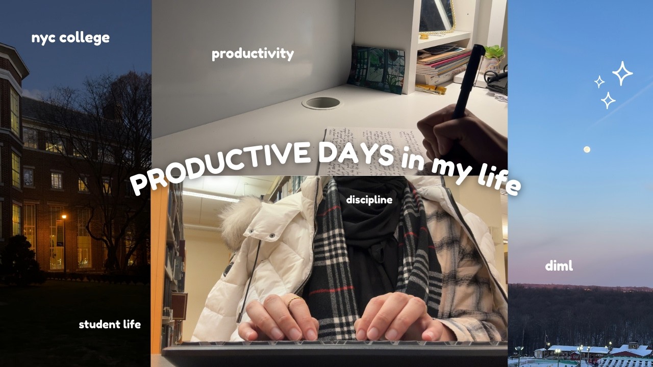 PRODUCTIVE college vlog in NYC 📚🎧 | study sesh | journaling