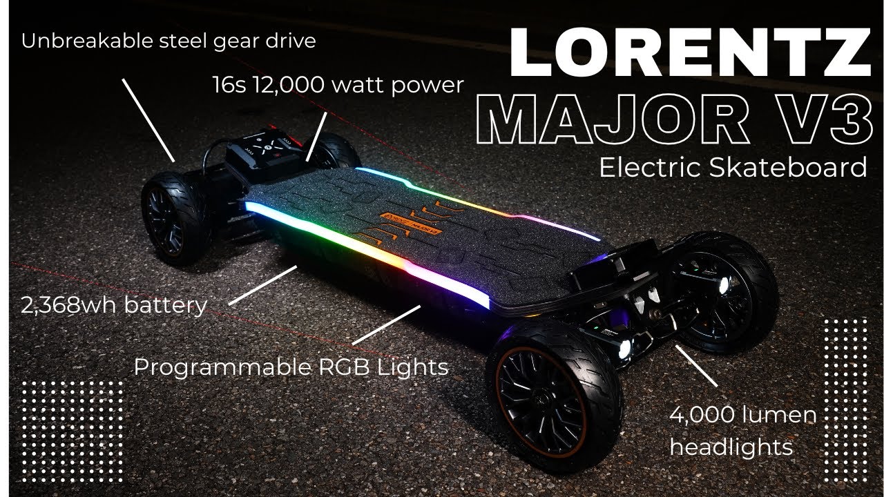 Lorentz Major V3 Electric Skateboard - Next level performance and tech!