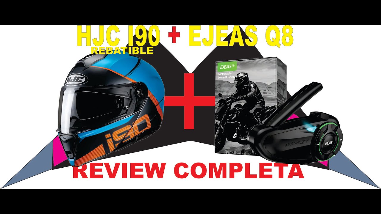Review Casco HJC I90 abatible & Intercomunicador EJEAS Q8