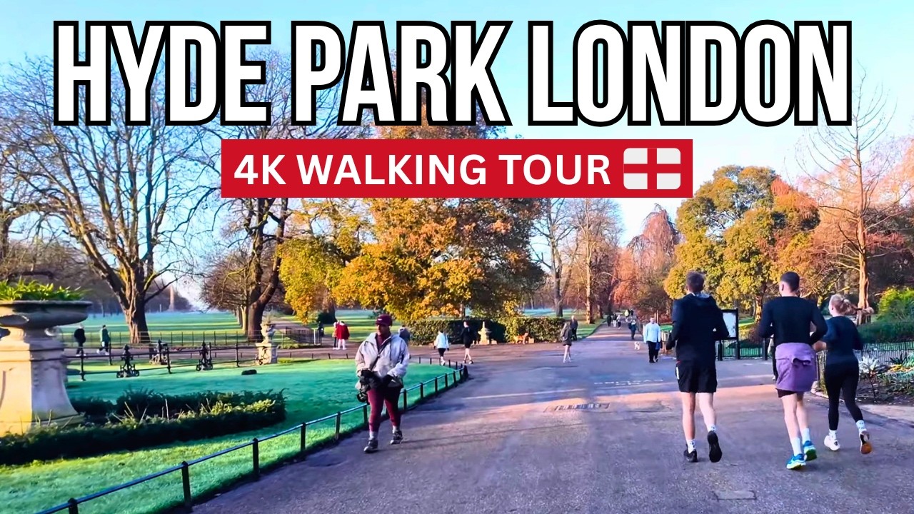 Hyde Park to Paddington Station London 🚂 | 4K Winter Walk in England 🏴󠁧󠁢󠁥󠁮󠁧󠁿