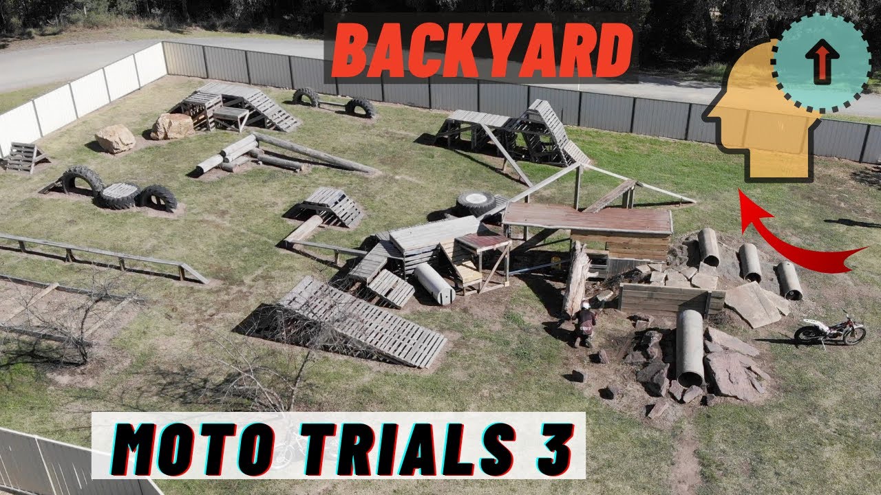 Moto Trials for beginners, backyard track