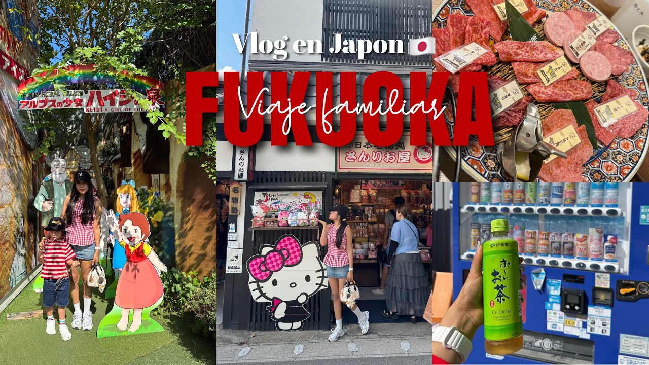 3 DIAS EN FUKUOKA EN FAMILIA 🇯🇵 👩🏻👨🏻👶🏻 Villa de Yufuin -🎋 Sanrio 🐱 + sushi 🍣