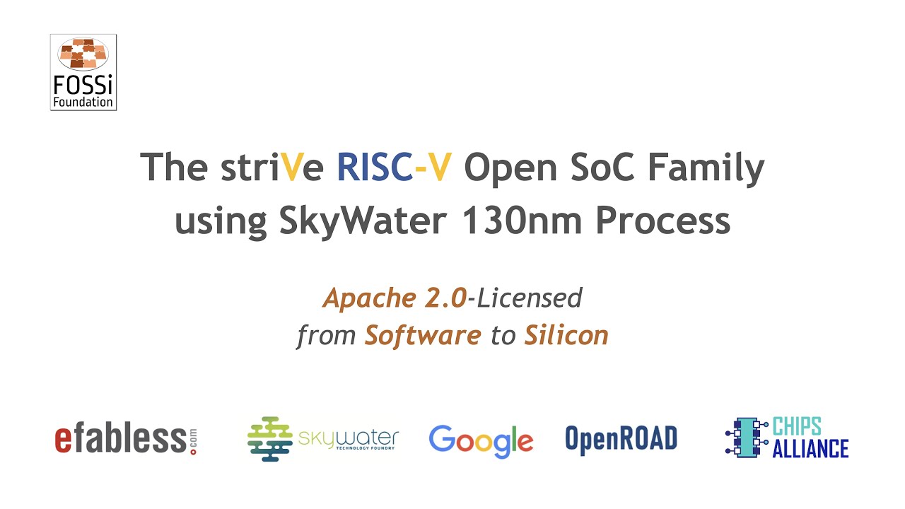[FOSSi Dial-Up] Mohamed Kassem - The striVe RISC-V SoC Family on SkyWater 130nm