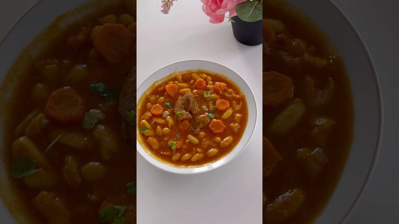 Recette Loubia Alg&eacute;rienne : Haricots Blancs mijot&eacute;s #recettefacile #haricots #holidayswithyoutube