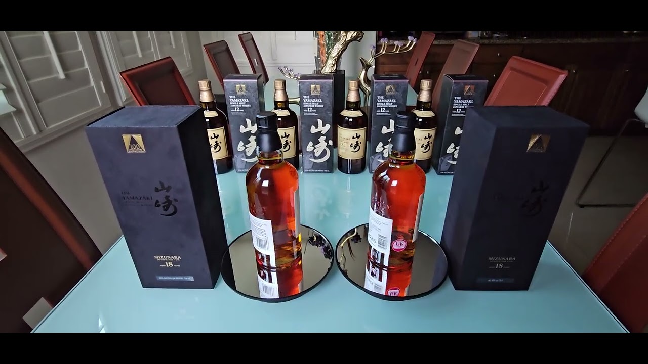 Ultra premium topshelf Yamazaki 100th Anniversary limited editions, 12yrs and 18yrs Mizunara Cask. 