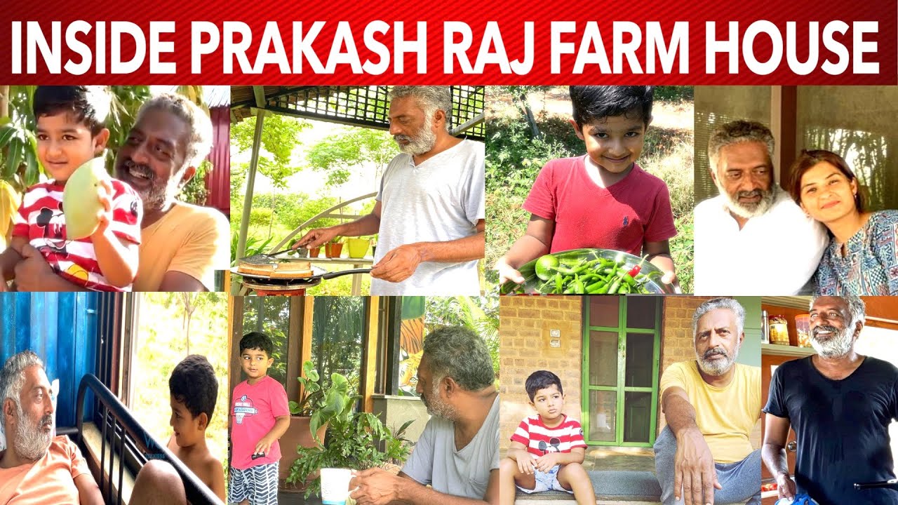😍 WOW! Prakash Raj Beautiful Farm house...உள்ள போய் பார்த்து இருக்கீங்களா? | LIVE HOME TOUR VIDEO