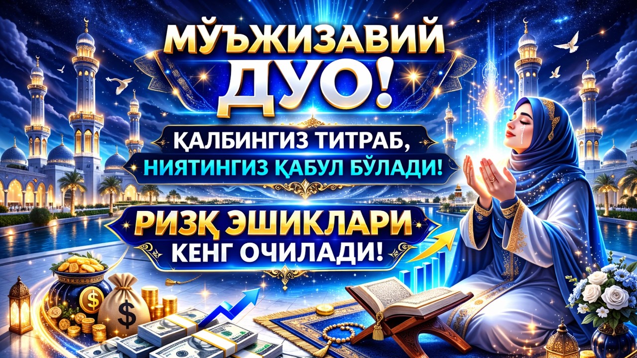 БУ ДУО БЕЖИЗ ЭМАС!ЭШИТИНГ ВА МОЪЖИЗАНИ КЎРИНГ!РИЗҚ ВА ОМАД СИЗНИ ТОПАДИ!