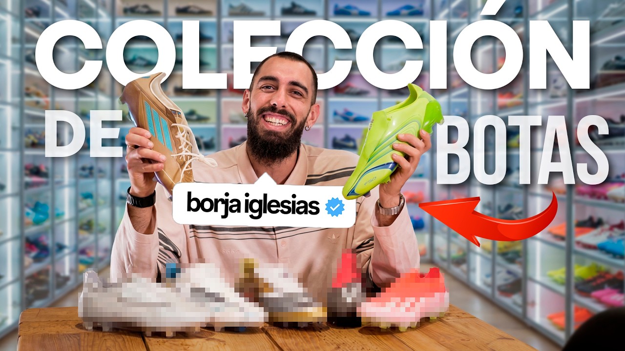 Borja Iglesias | Nos ense&ntilde;a su colecci&oacute;n de botas de f&uacute;tbol&hellip; y le sorprendemos 🎁