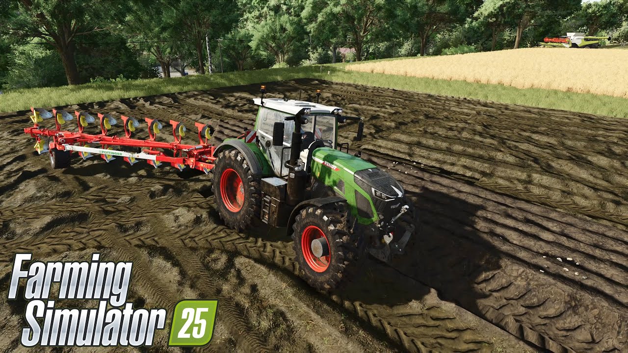 FS25 | Plowing & Harvesting Wheat with Fendt 942 Vario & Class Lexion 6900 | ReShade Gameplay |
