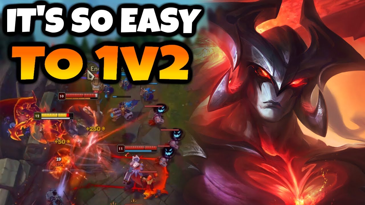Jungle tries to help Top, but I just kill them both. Aatrox is the best 1v2 Top laner for sure.