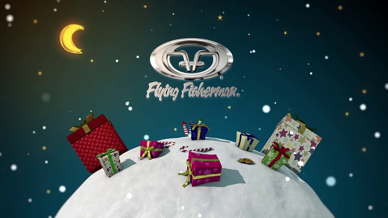 Flying Fisherman Holiday Greeting Card