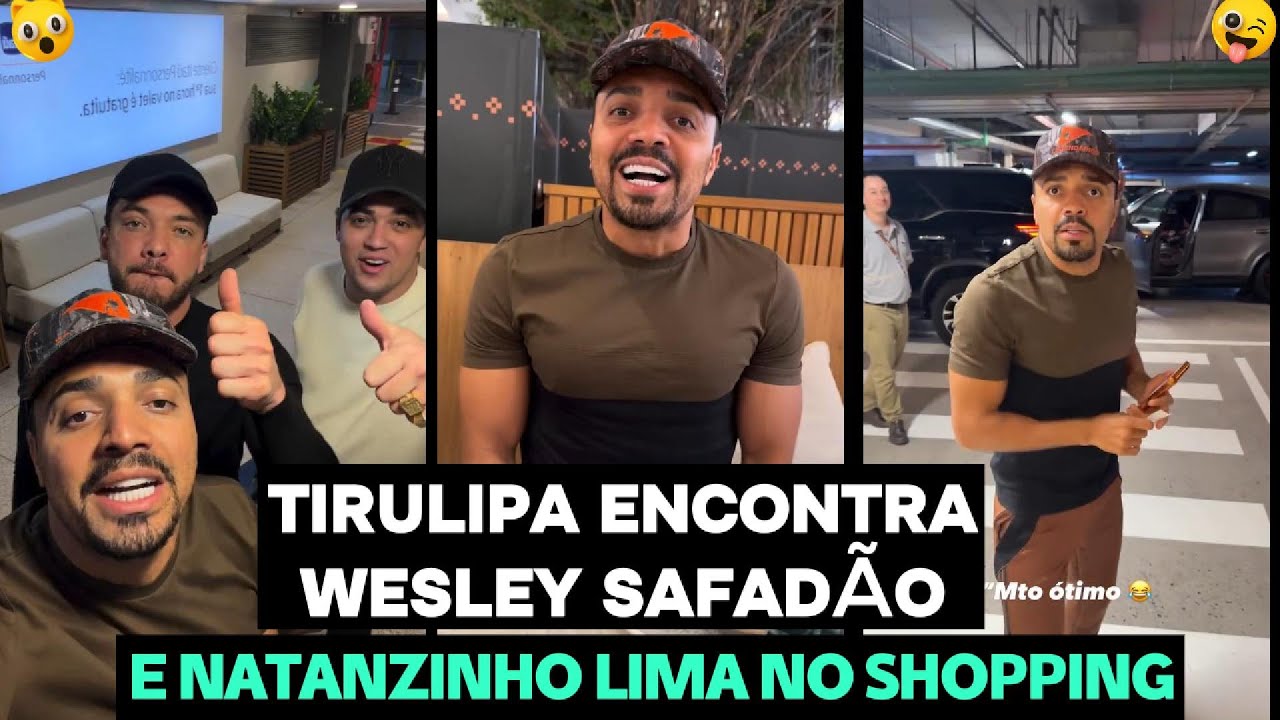 TIRULIPA ENCONTRA WESLEY SAFADÃO E NATANZINHO LIMA NO SHOPPING!